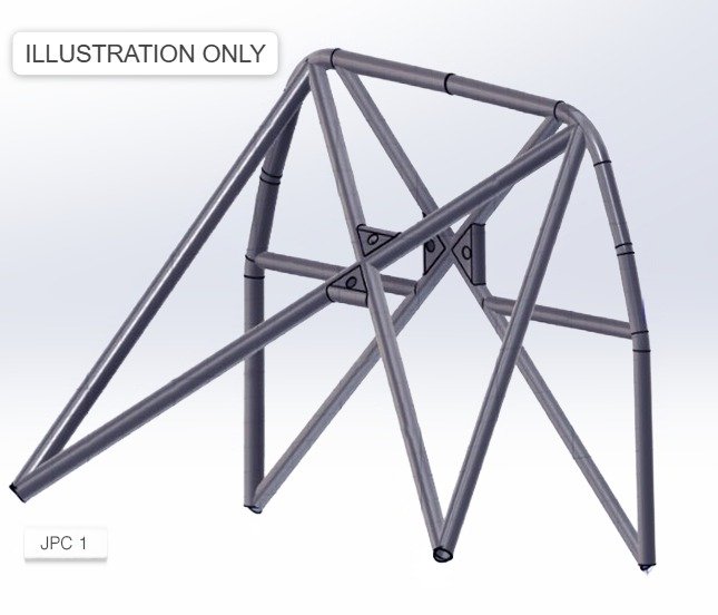 SEAT MK1 LEON DOUBLE X HALF ROLL CAGE