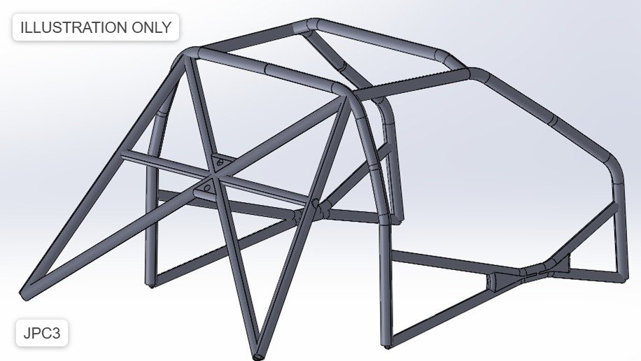 JPC3 roll cage design illustration