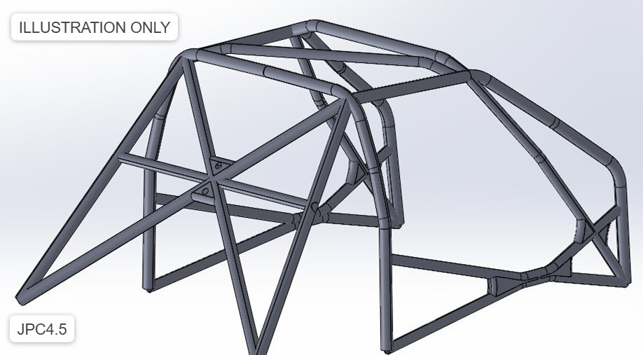 JPC4.5 roll cage design illustration