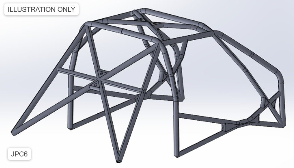 JPC6 roll cage design illustration