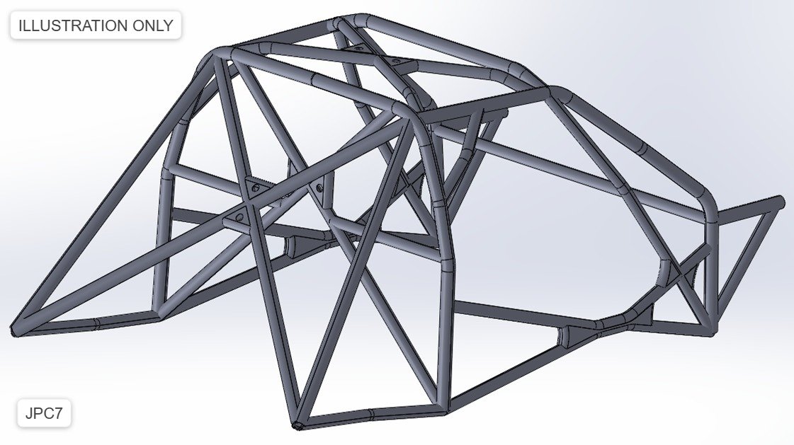 JPC7 roll cage design illustration